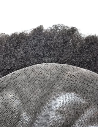 Afro Toupee Hair 4mm Curls Men Hairpiece