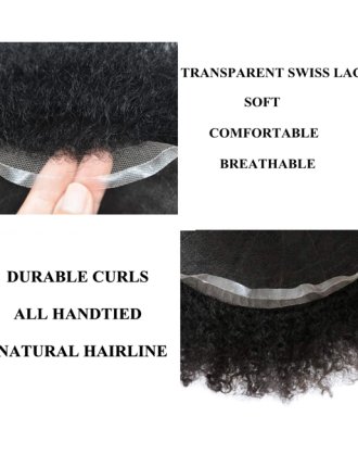 Afro Hair System For Men Human Hair Toupee  