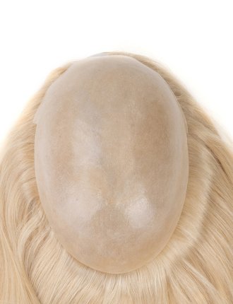 Poly skin Human Hair Topper