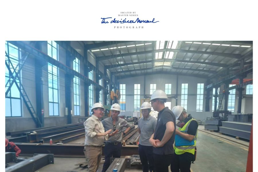 a client from Adelaide, Australia visited. The steel structure that have already been contracted for processing were inspected.