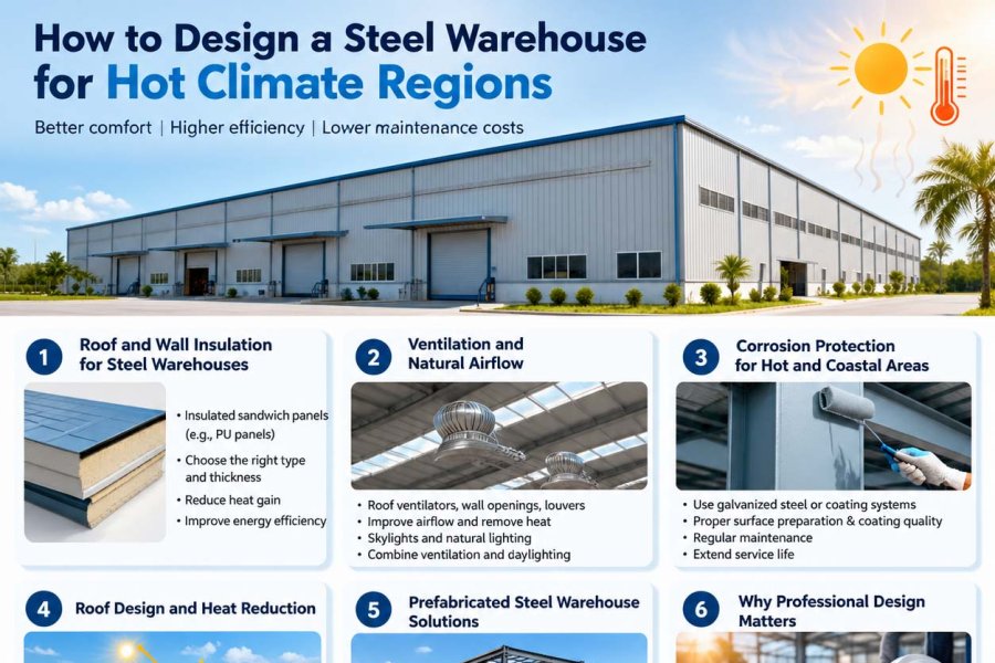 How to Design a Steel Warehouse for Hot Climate Regions