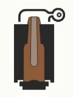 Blank transferred to blow mold