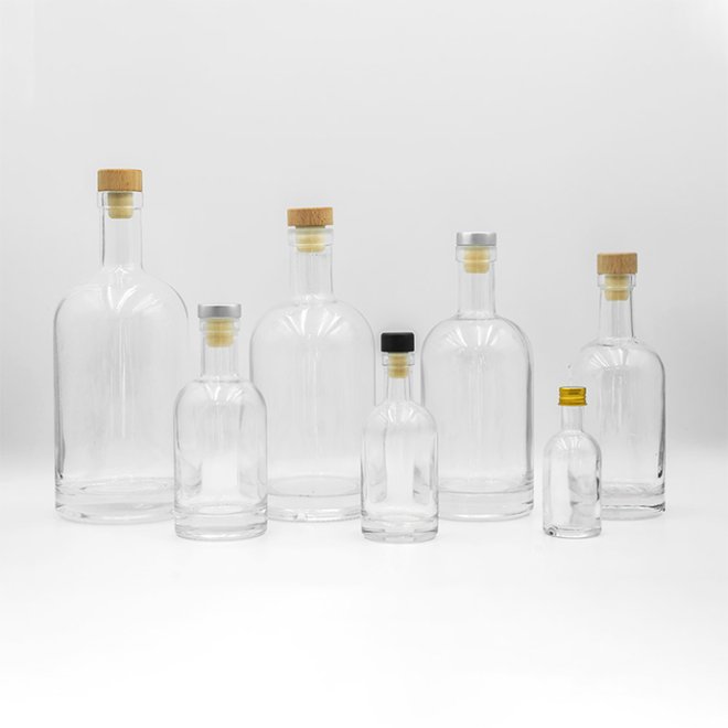 50ml 100ml 200ml 375ml 500ml 700ml 750ml Ron Vodka Licor Ginebra Botella de vidrio
