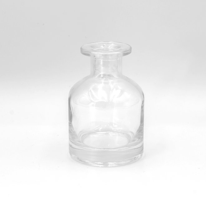 Botella de perfume transparente redonda plana de 30ml 50ml 100ml