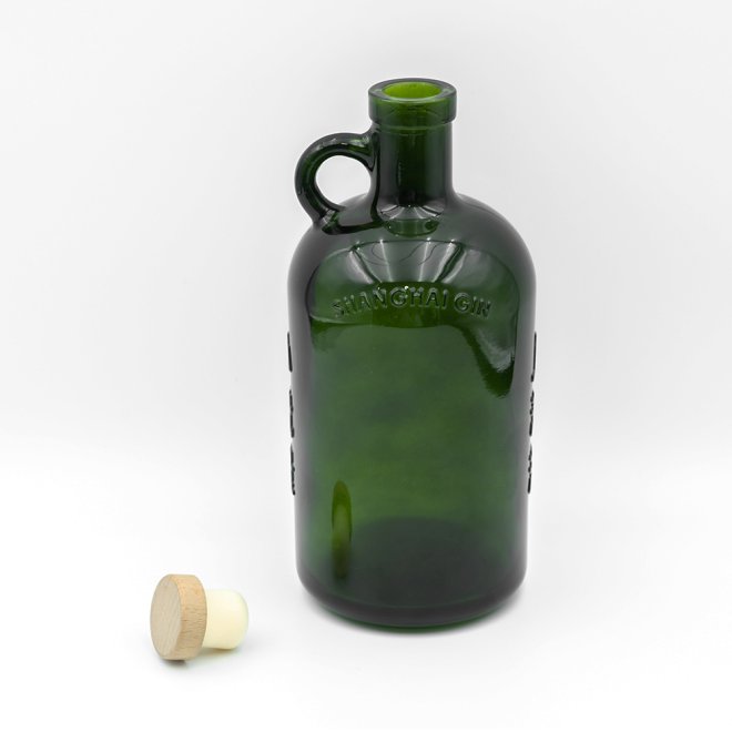 Botella de vidrio de aceite redonda de color claro de 250 ml 500 ml 750 ml