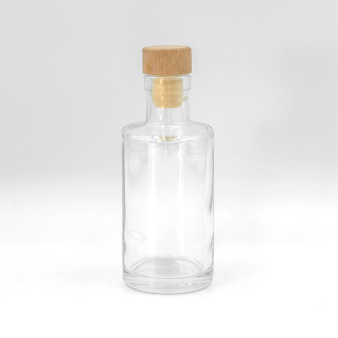 Botella de vidrio redonda de moda de 50 ml