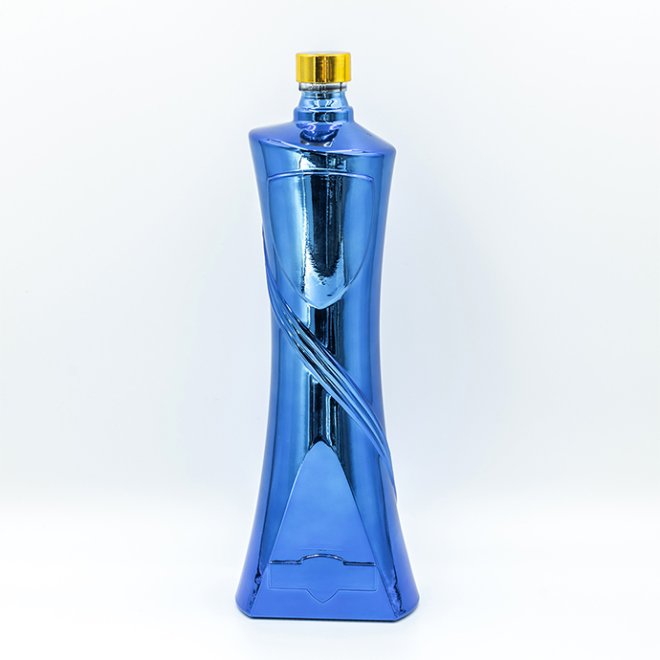 Azul Chapado Bebida Agua Vodka Whisky Botella