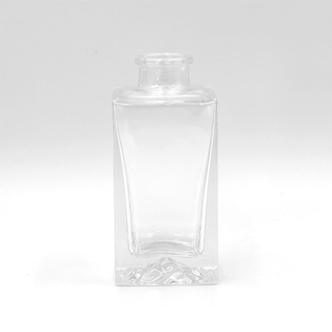 Botella de vino de vidrio transparente de forma especial de 100 ml