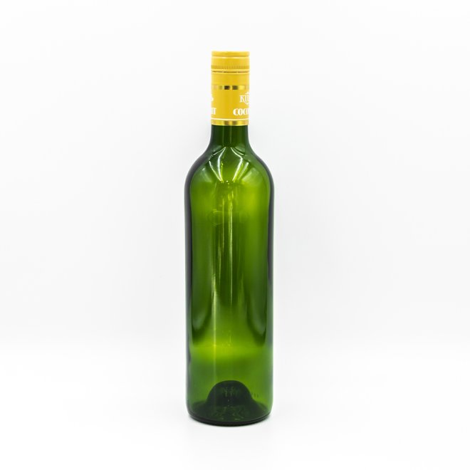 Botella de copa de vino tinto verde de 750 ml con corcho