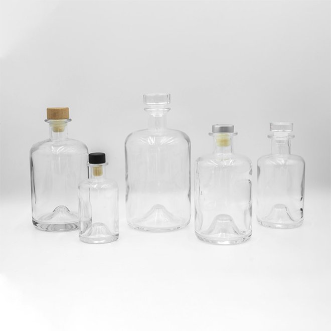 botella de cristal del alcohol de la botella de ginebra clara alta de 200ml 375ml 500ml 750ml