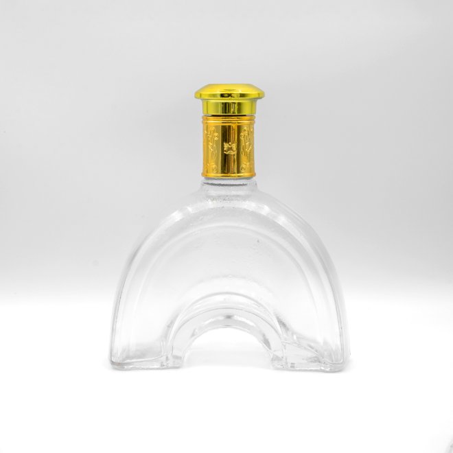 Botella de cristal Super Flint Brandy con corcho