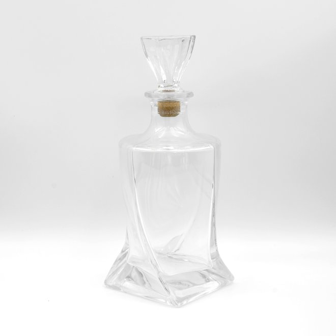 Botellas de vino transparentes cuadradas transparentes de 700 ml, licor de vodka