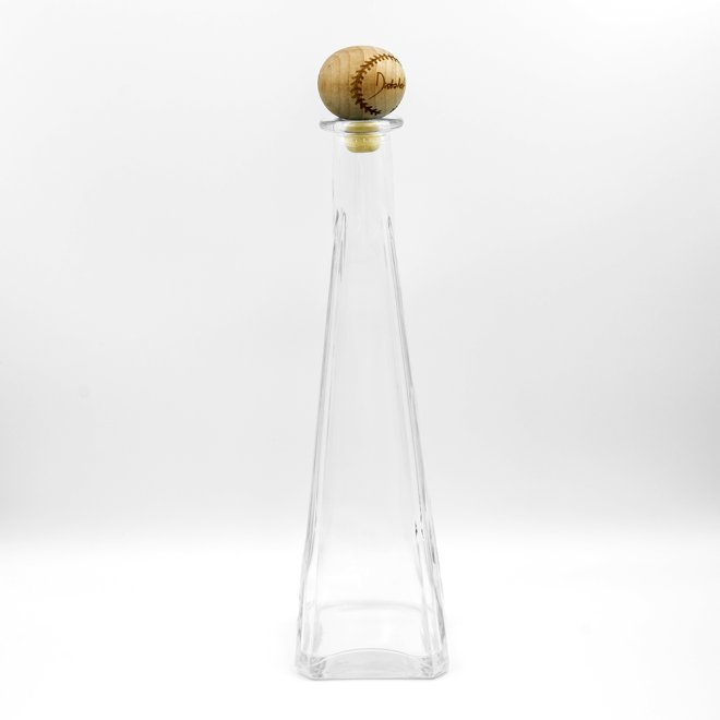 Botella de copa de vino de cuello largo elegante y transparente