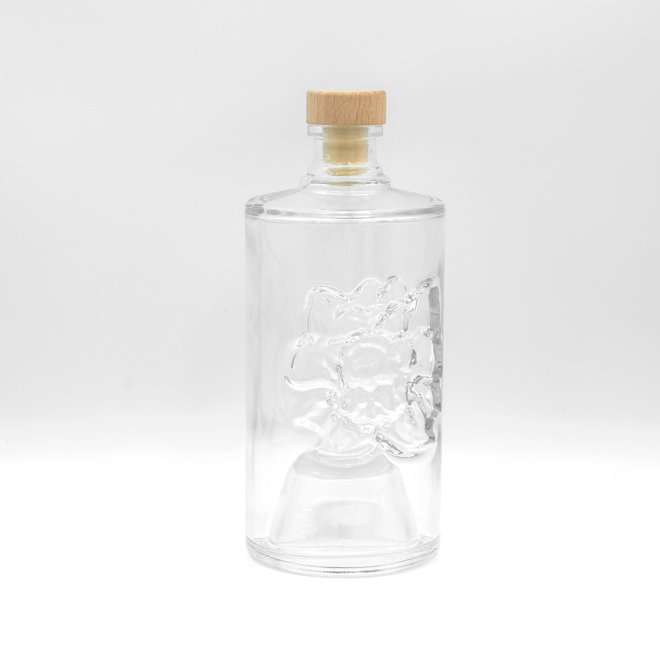 Botellas de vidrio Super Flint transparentes estándar de impresión de 500 ml