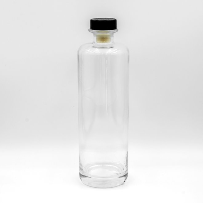 Botella de bebida de vidrio redonda de 300 ml y 500 ml al por mayor