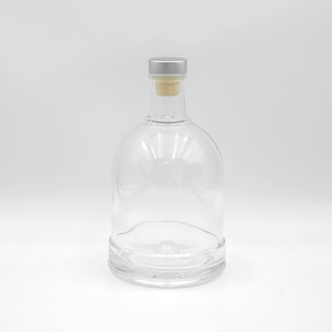 Botellas de cristal redondas de cristal para whisky de 500 ml