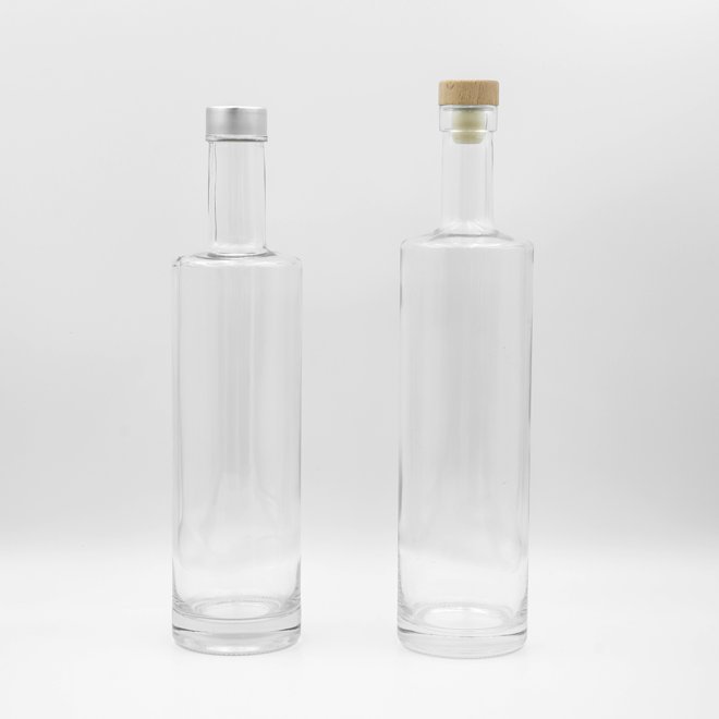 Botellas de vidrio de ron brandy de 330 ml, 500 ml y 750 ml al por mayor