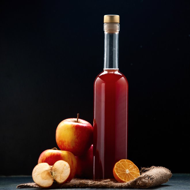 Botella De Vidrio De Jugo