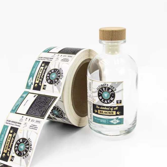 Impresión personalizada de etiquetas impermeables para botellas de papel 