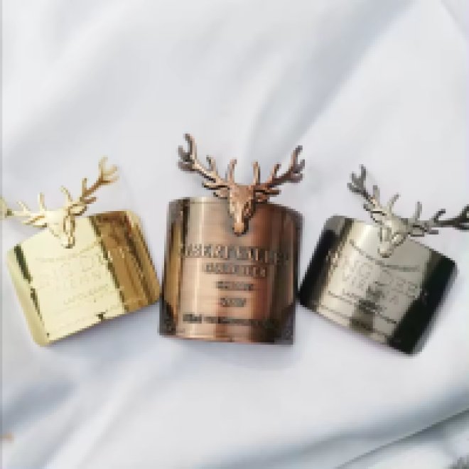 Botella de aluminio en relieve Sticker Champagne Etiqueta de vino