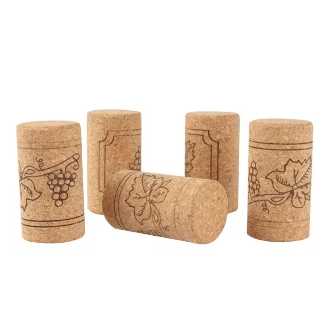 Tapones de corcho para vino tinto con logotipo impreso personalizado