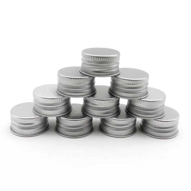 Tamaño personalizado Logo tornillo de aluminio tapa de metal