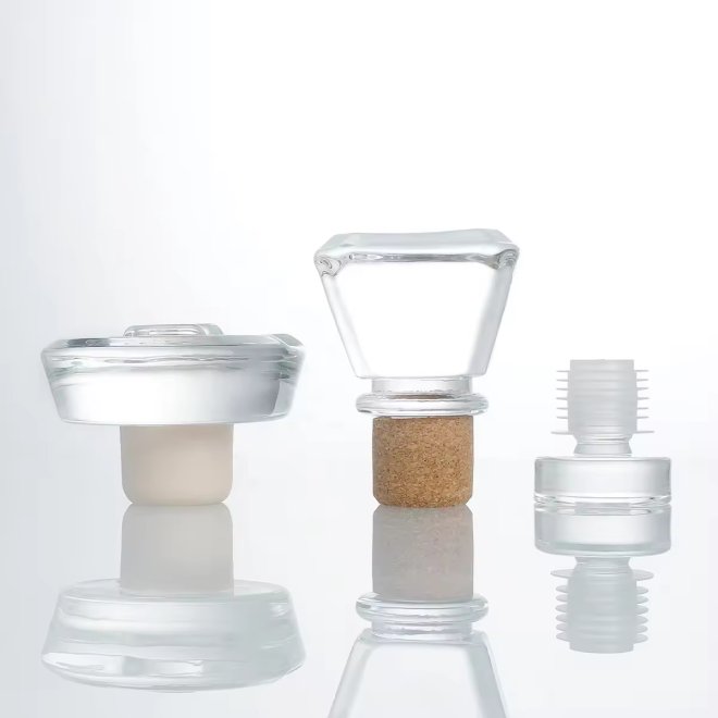 Tapón de vidrio para botellas de licor