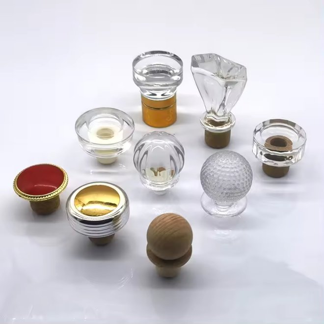 Tapón de vidrio Flint para botella de licor Vodka Whisky