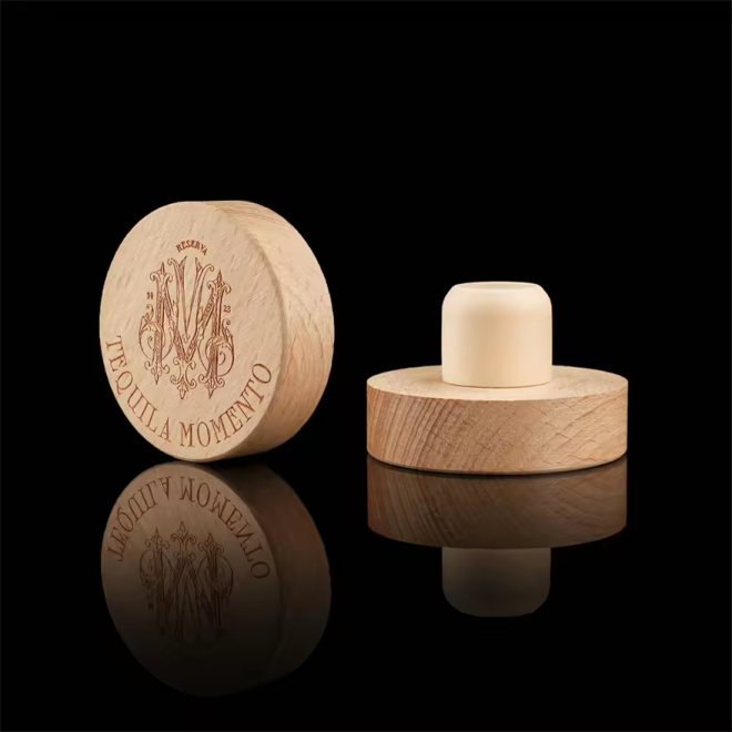 Impresión de logotipos Corcho superior de madera de 19 mm