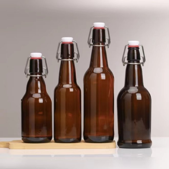 Almacenamiento Vino Botellas de cerveza de vidrio vacías