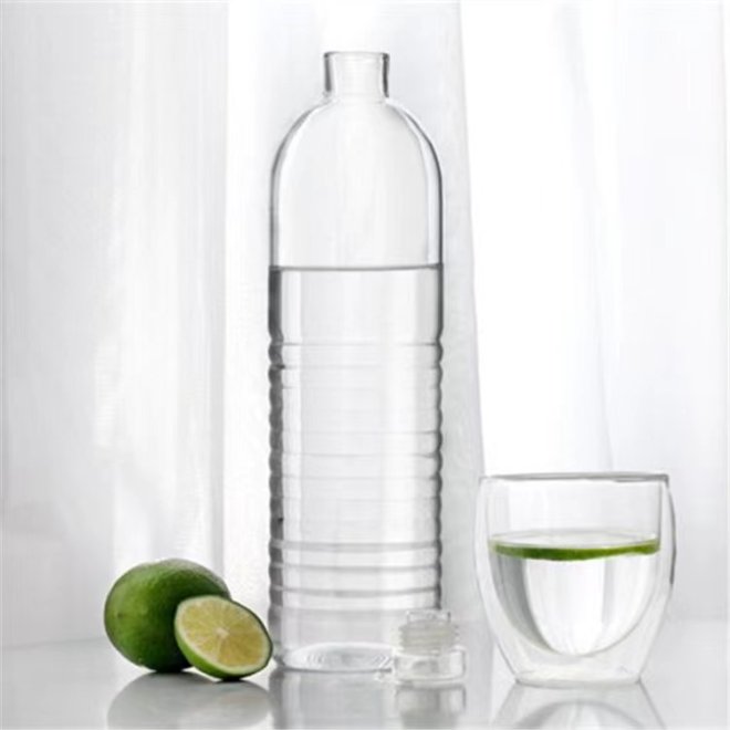 330ml 500ml Botella de Agua de Cristal con Corcho