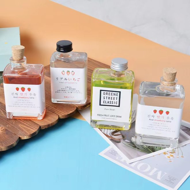 Envasado de bebidas Agua Botella de vidrio única para zumos