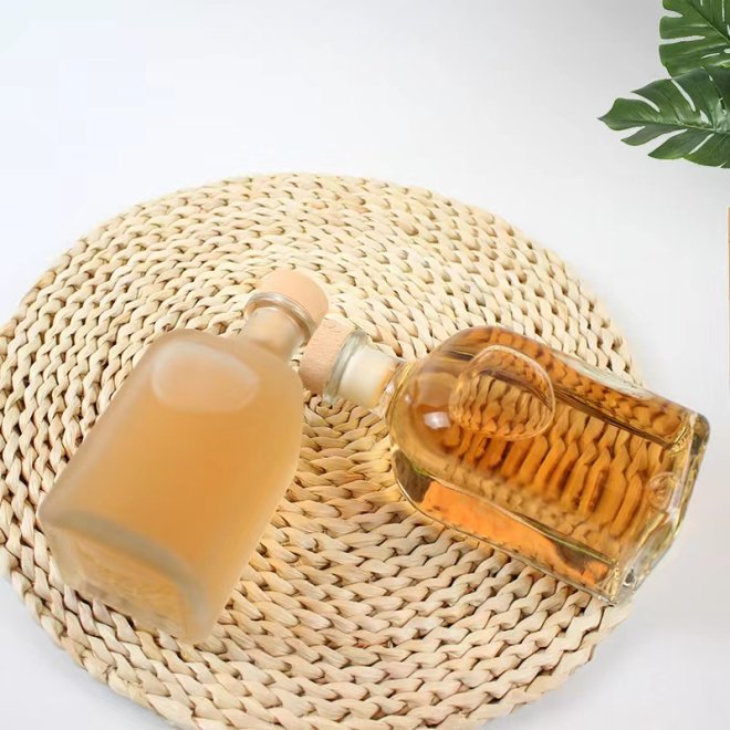 Recipiente para beber Leche Zumo Agua Botella de vidrio con tapón