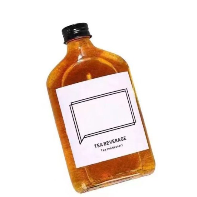 150ml 250ml 350ml Botella cuadrada de cristal para zumo con tapa