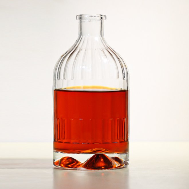 Botella de vidrio vacía Whisky Vodka Licor Vino Tequila