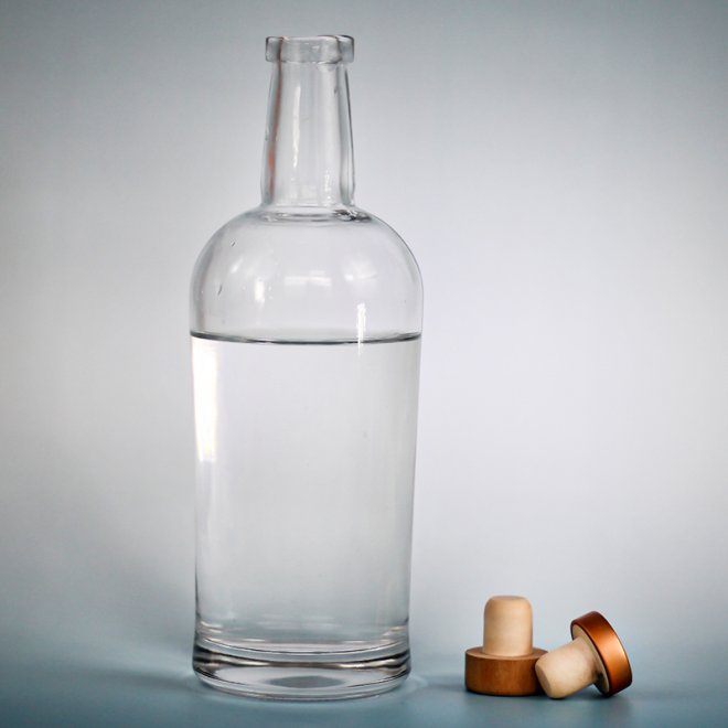 Alto Grado 300ml 750ml Bebida Botella de vidrio para Vodka Ginebra Whisky Tequila