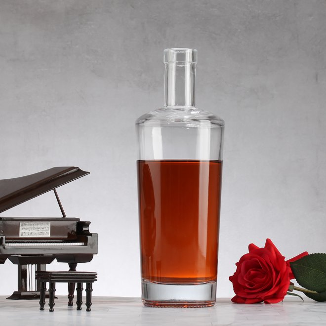 Botella de whisky, vino o vodka de cristal superflint