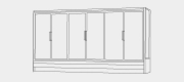 Glass Door Fridge/Freezer