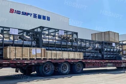In April 2025, our company shipped a customized 600-meter cast rubber wear-resistant pipe to a gold mine beneficiation plant in Central Asia.