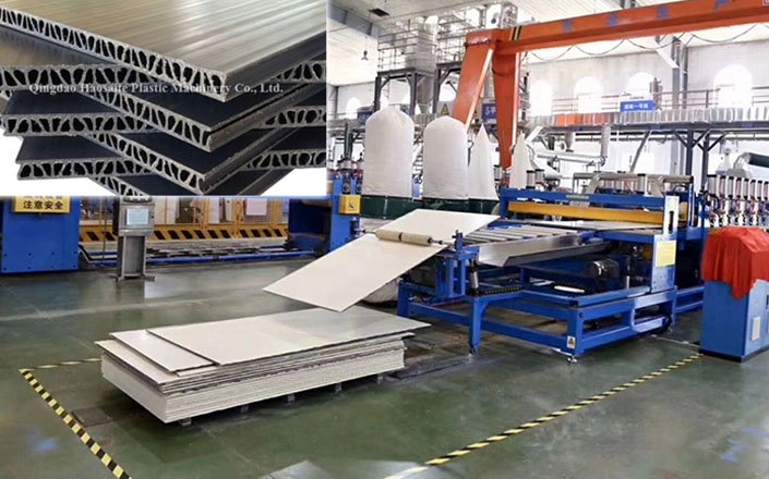 Plastic sheet production line is used in the construction field etc