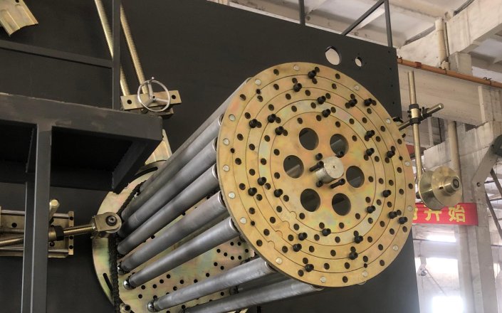  Russia customer repurchase 500-3000mm Hollow Wall winding machine in production