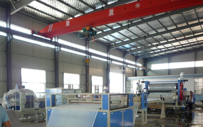 Real photos of the production of drainage board equipment in Turkey