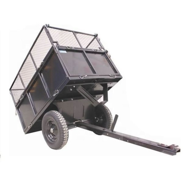 Utility Lawn tractor ATV/UTV metal dump cart garden trailer with guard bar