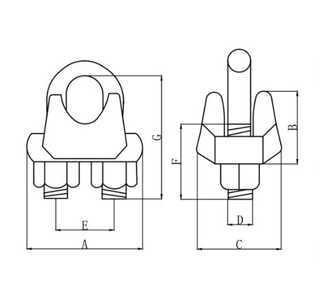 MALLEABLE WIRE ROPE CLIP TYPE A