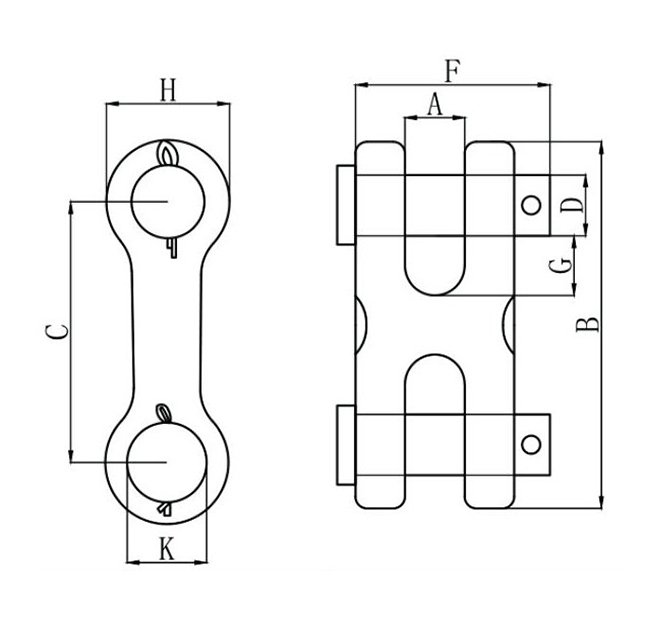 H TYPE CLEVIS DOUBLE LINKS S-249