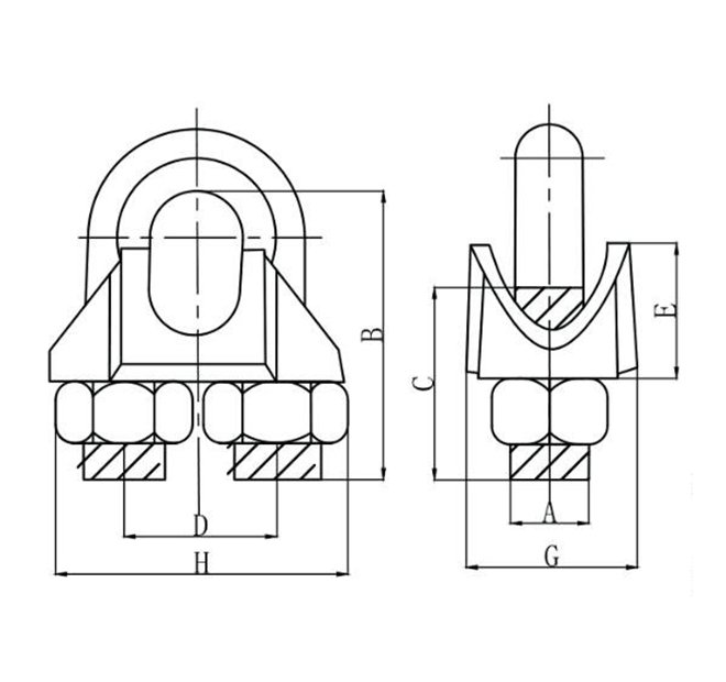 DIN1142 MALLEABLE WIRE ROPE CLIP