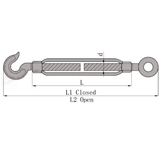 COMMERCIAL TYPE TURNBUCKLE