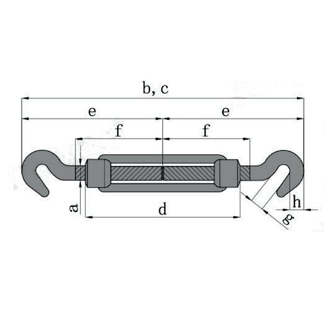 DIN1480 TURNBUCKLE WITH HOOK & HOOK