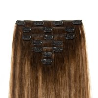 Russian hair clip-in hair extension Balayage #2-4/8