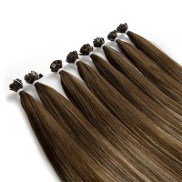 Double drawn Human hair Flat tip hair extension